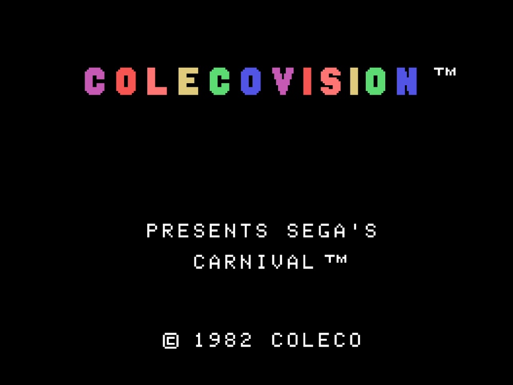 Title Screen of Carnival for Colecovision